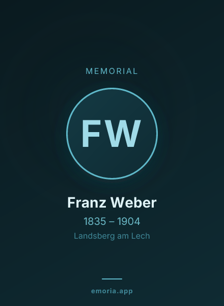 Memorial portrait of Franz Weber