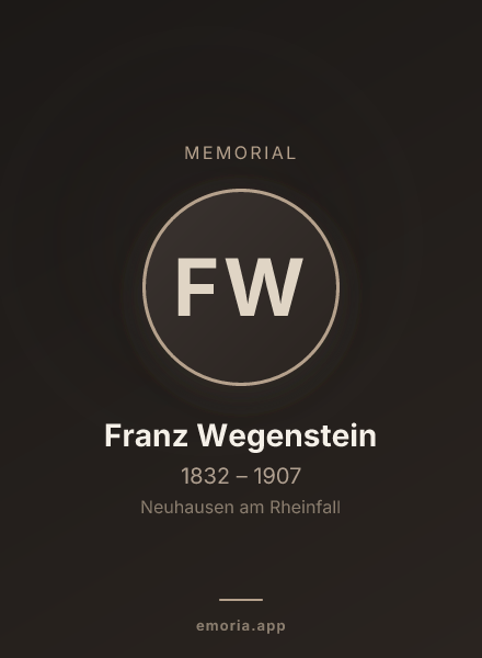 Memorial portrait of Franz Wegenstein
