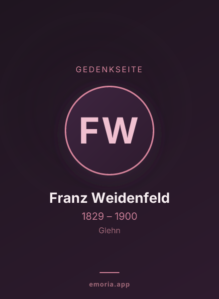 Gedenkportrait von Franz Weidenfeld