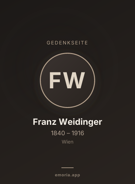 Gedenkportrait von Franz Weidinger