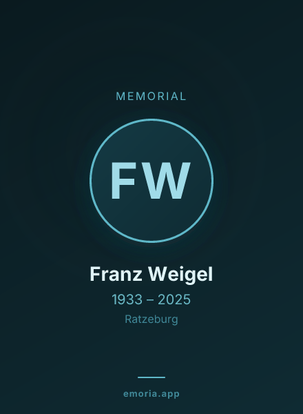 Memorial portrait of Franz Weigel