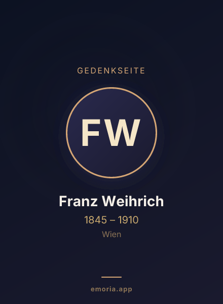 Gedenkportrait von Franz Weihrich