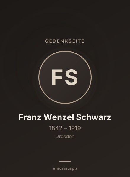 Gedenkportrait von Franz Wenzel Schwarz