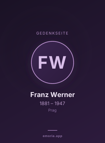 Gedenkportrait von Franz Werner