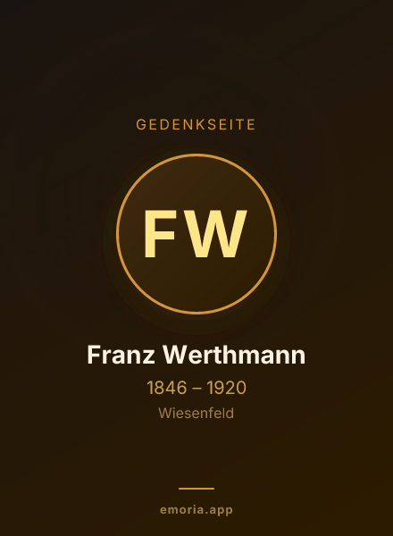 Gedenkportrait von Franz Werthmann