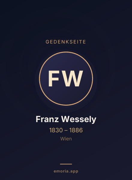 Gedenkportrait von Franz Wessely
