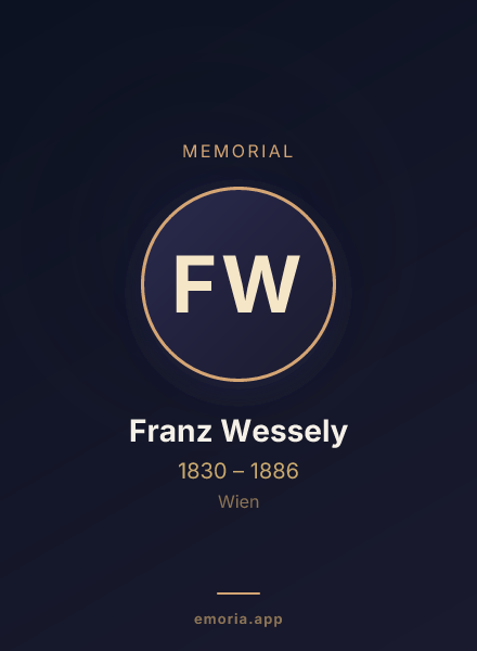 Memorial portrait of Franz Wessely