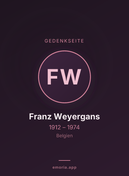Gedenkportrait von Franz Weyergans