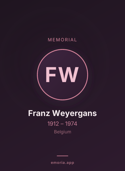 Memorial portrait of Franz Weyergans