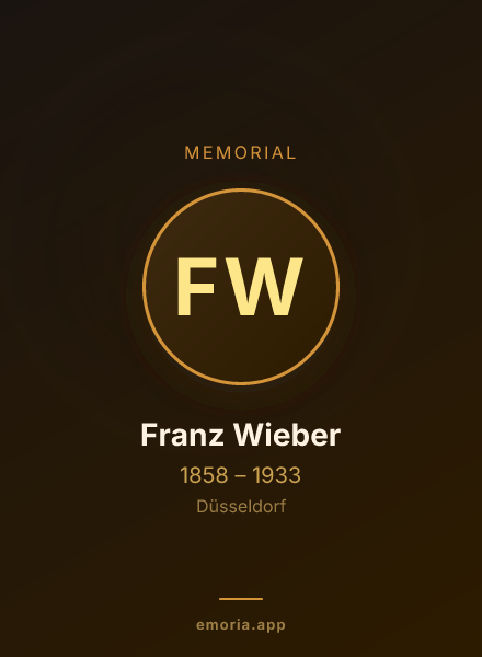 Memorial portrait of Franz Wieber