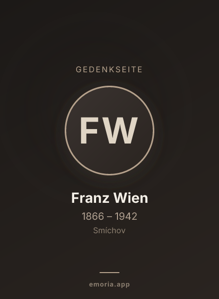 Gedenkportrait von Franz Wien