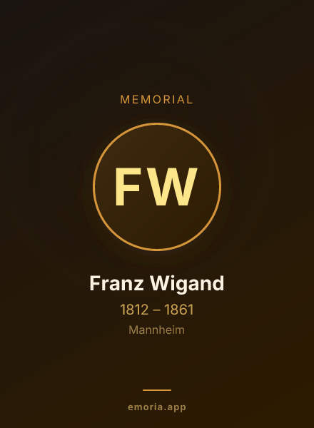 Memorial portrait of Franz Wigand