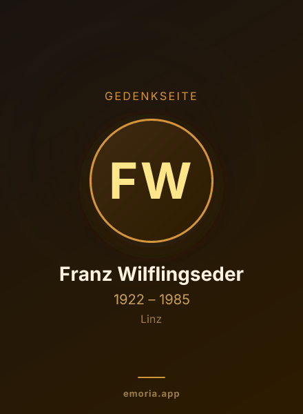 Gedenkportrait von Franz Wilflingseder