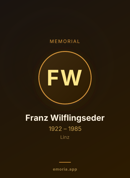 Memorial portrait of Franz Wilflingseder