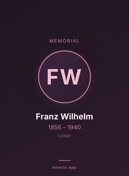 Memorial portrait of Franz Wilhelm