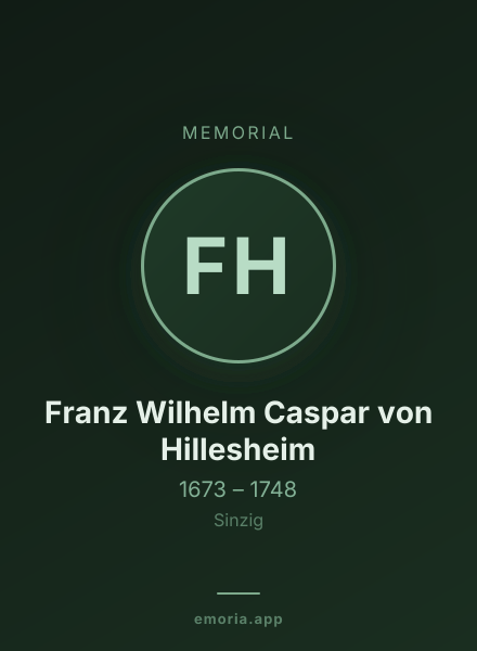 Memorial portrait of Franz Wilhelm Caspar von Hillesheim