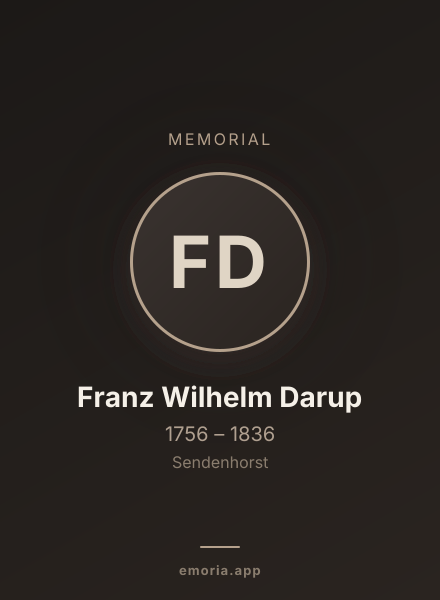 Memorial portrait of Franz Wilhelm Darup