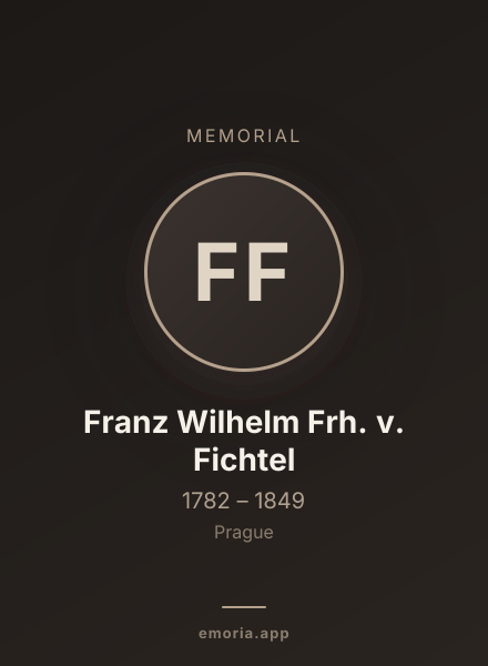 Memorial portrait of Franz Wilhelm Frh. v. Fichtel