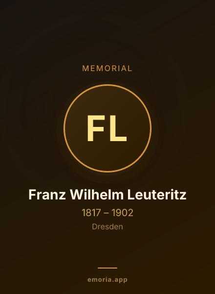 Memorial portrait of Franz Wilhelm Leuteritz