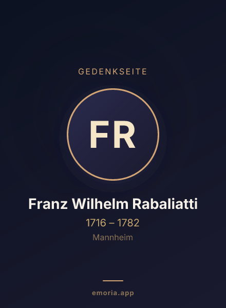 Gedenkportrait von Franz Wilhelm Rabaliatti