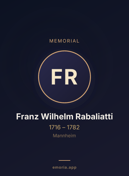 Memorial portrait of Franz Wilhelm Rabaliatti