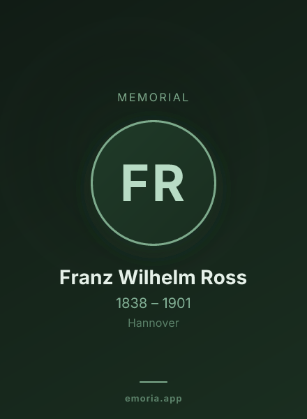 Memorial portrait of Franz Wilhelm Ross
