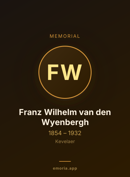 Memorial portrait of Franz Wilhelm van den Wyenbergh