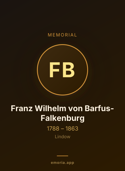 Memorial portrait of Franz Wilhelm von Barfus-Falkenburg