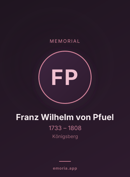 Memorial portrait of Franz Wilhelm von Pfuel