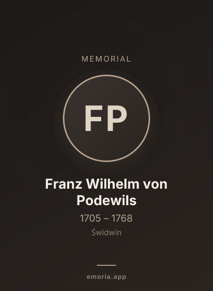 Memorial portrait of Franz Wilhelm von Podewils