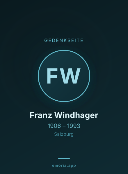Gedenkportrait von Franz Windhager