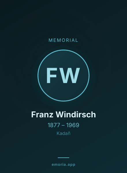 Memorial portrait of Franz Windirsch