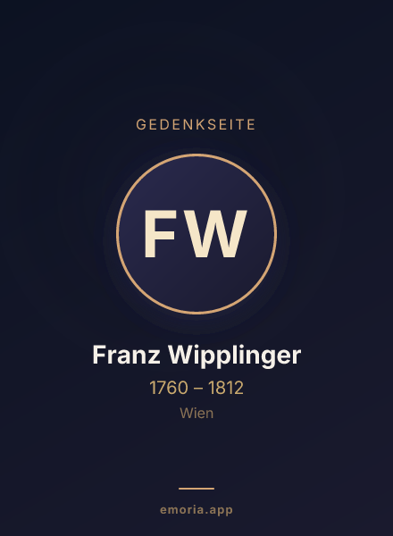 Gedenkportrait von Franz Wipplinger
