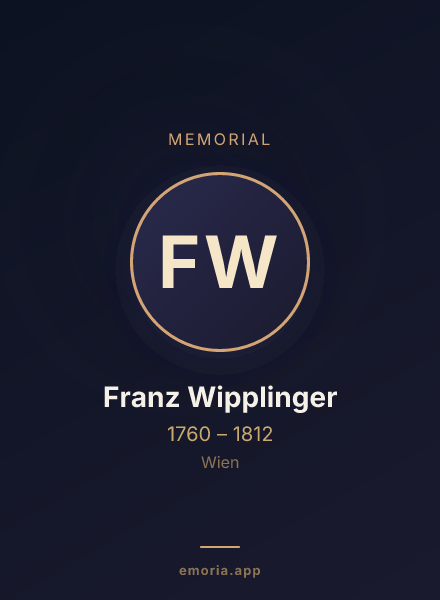 Memorial portrait of Franz Wipplinger