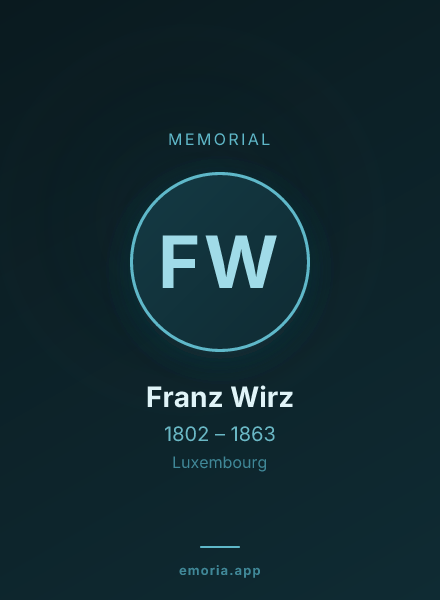 Memorial portrait of Franz Wirz