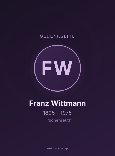 Gedenkportrait von Franz Wittmann