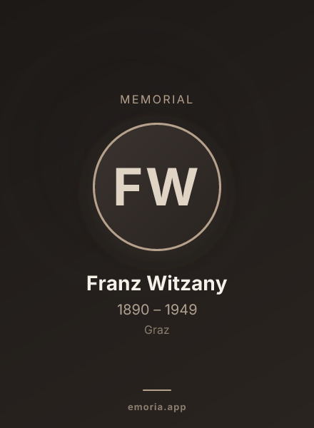 Memorial portrait of Franz Witzany