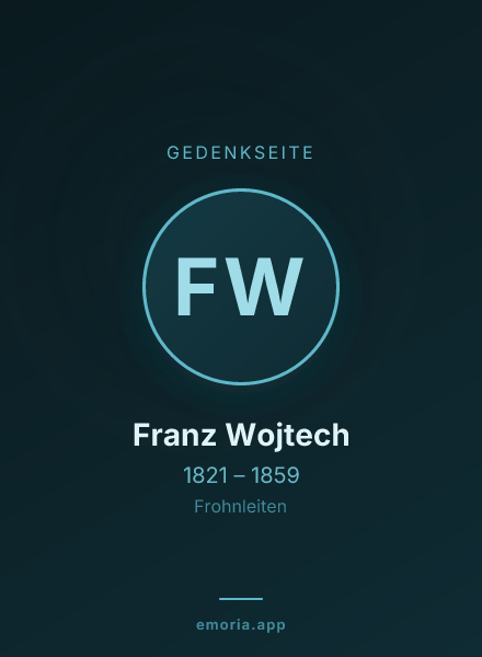 Gedenkportrait von Franz Wojtech