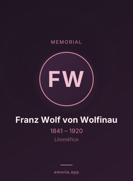 Memorial portrait of Franz Wolf von Wolfinau