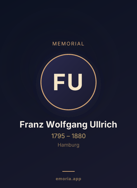 Memorial portrait of Franz Wolfgang Ullrich
