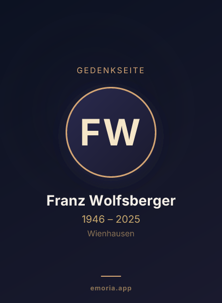 Gedenkportrait von Franz Wolfsberger