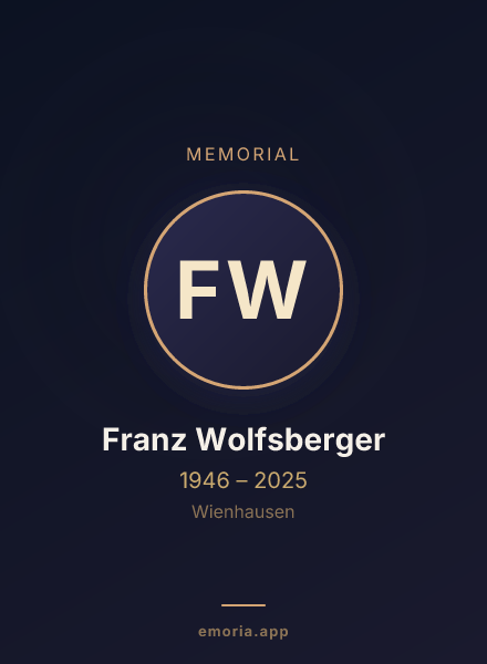 Memorial portrait of Franz Wolfsberger