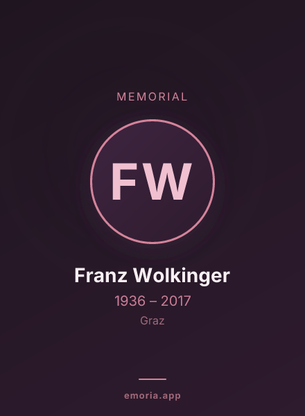 Memorial portrait of Franz Wolkinger