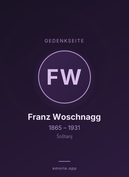 Gedenkportrait von Franz Woschnagg