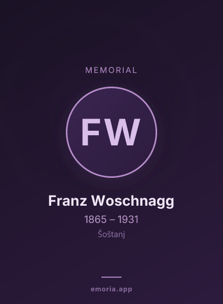 Memorial portrait of Franz Woschnagg