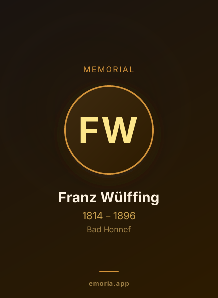 Memorial portrait of Franz Wülffing