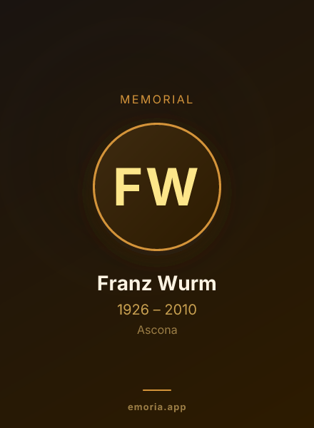 Memorial portrait of Franz Wurm