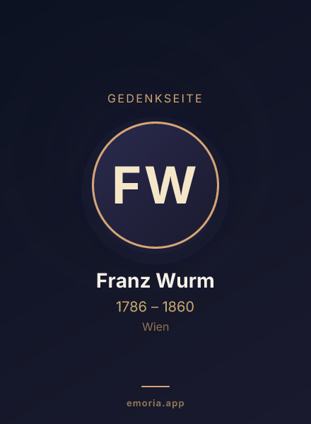 Gedenkportrait von Franz Wurm