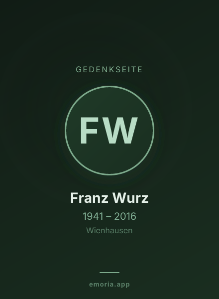 Gedenkportrait von Franz Wurz