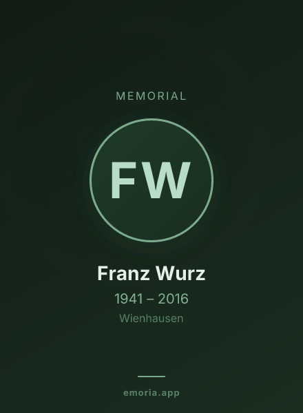 Memorial portrait of Franz Wurz